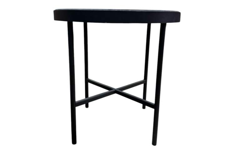 Стол журнальный МеталлАрт М011 МАЛЫЙ черный мрамор/черный-3