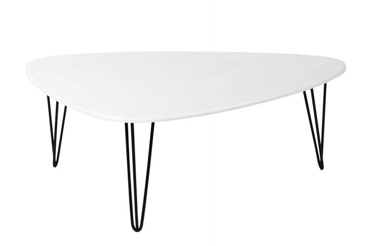 Стол журнальный Престон белый бетон/черный