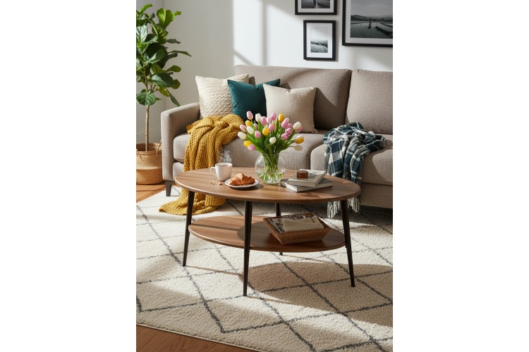 Стол журнальный BeautyStyle 29 дуб вотан/черный-9