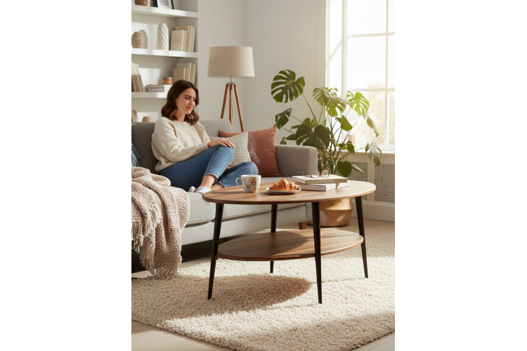 Стол журнальный BeautyStyle 29 дуб вотан/черный-11