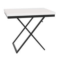Стол-трансформер Манхэттен белый/черный в гостиную