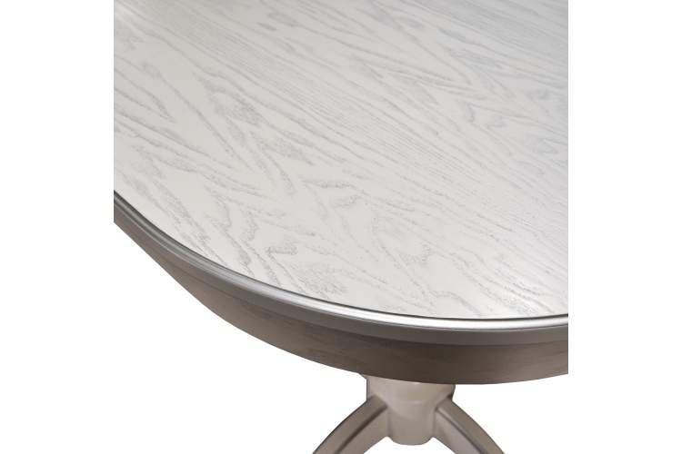 Стол обеденный Тарун 5 раздвижной белый/серебро 190/250*84-1