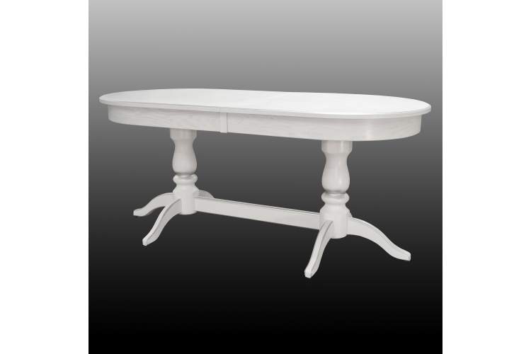 Стол обеденный Тарун 5 раздвижной белый/серебро 190/250*84-3