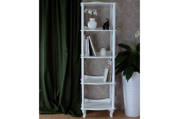 Этажерка-стеллаж Джульетта 4 уровня, молочный дуб Л-8