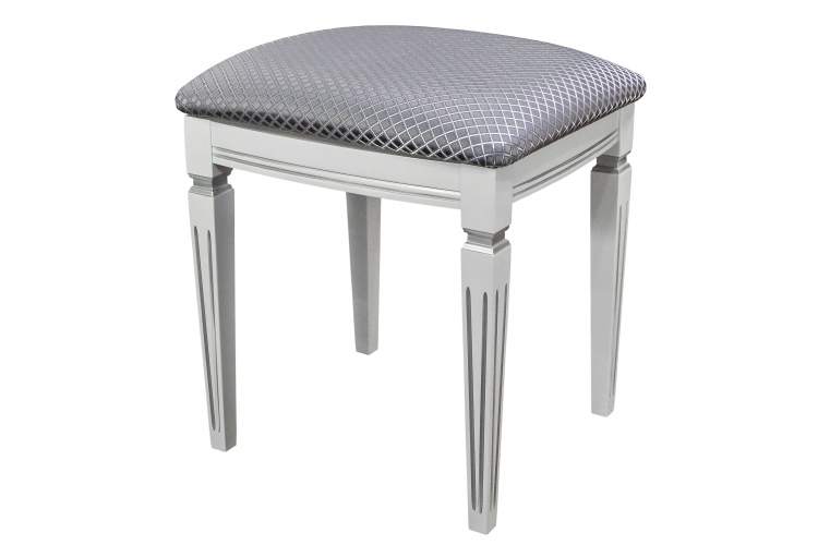 Банкетка Васко В 107Н белый/серебро, Атина серебро