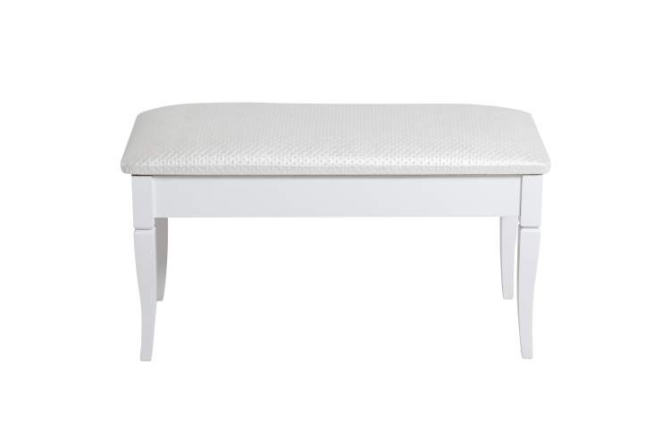 Банкетка Вивальди М с ящиком белый, ткань экокожа белый-2