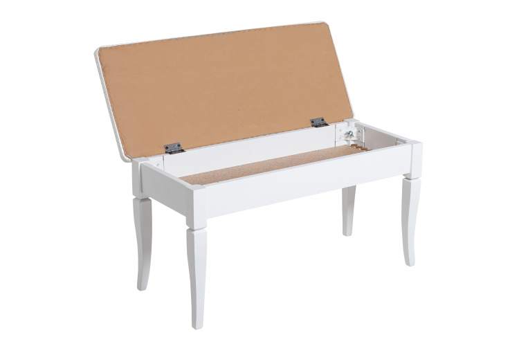 Банкетка Вивальди М с ящиком белый, ткань экокожа белый-6