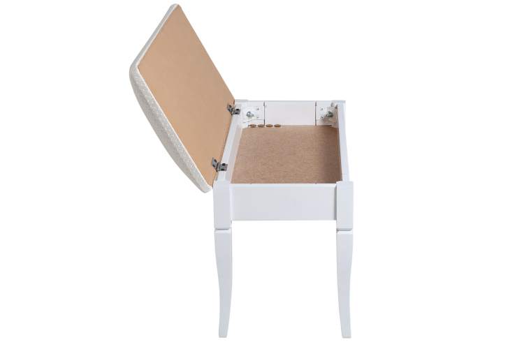 Банкетка Вивальди М с ящиком белый, ткань экокожа белый-7