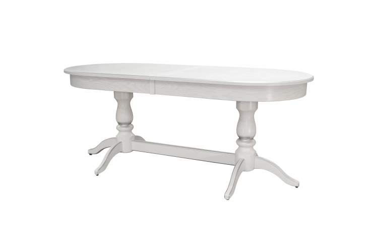 Стол обеденный Тарун 5 раздвижной белый/серебро 190/250*84