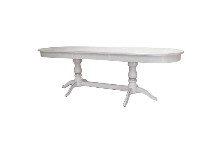 Стол обеденный Тарун 5 раздвижной белый/серебро 190/250*84-2