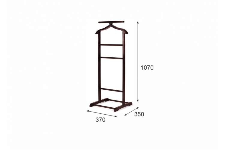 Вешалка костюмная В 6Н махагон-1