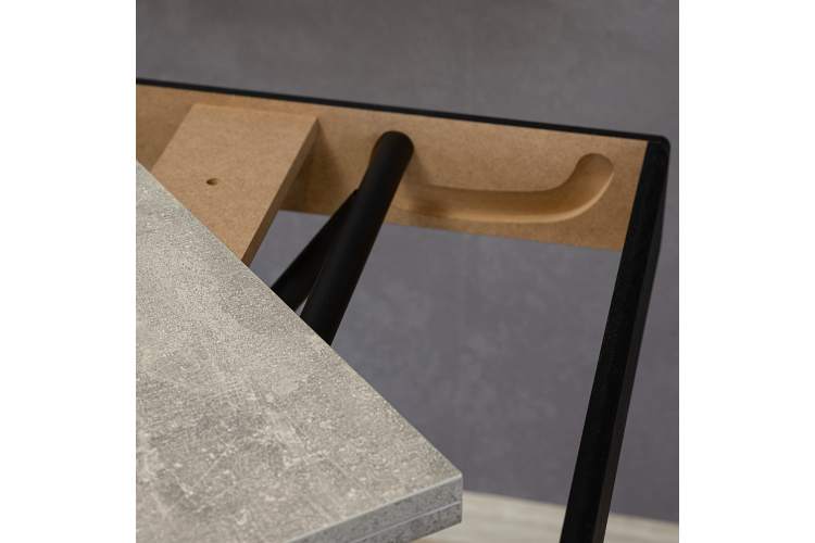 Стол-трансформер Лерон ателье светлое/черный-11