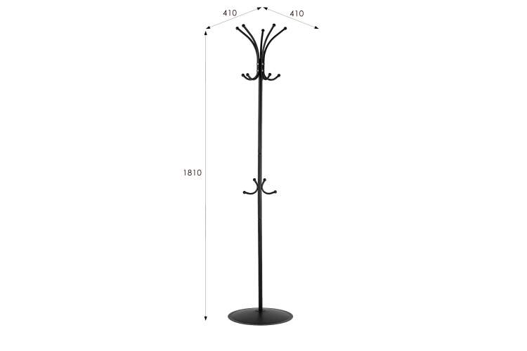 Вешалка напольная Пико 4 черный-4