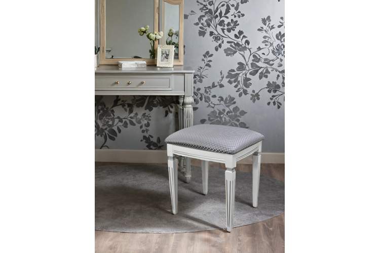 Банкетка Васко В 107Н белый/серебро, Атина серебро-3