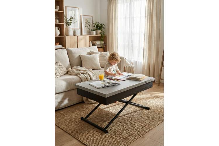 Стол-трансформер Лерон ателье светлое/черный-18