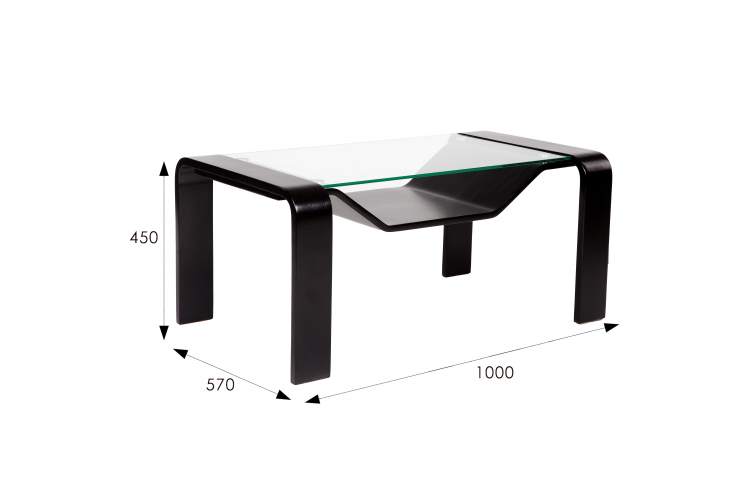 Стол журнальный Гурон 1 черный матовый-17