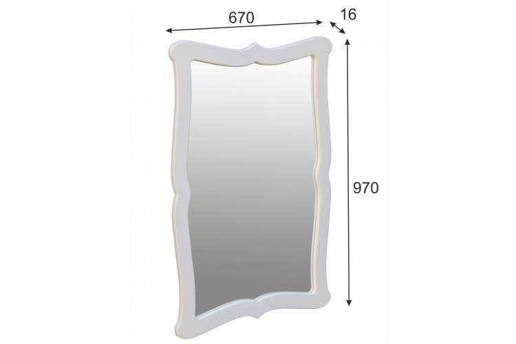 Зеркало навесное Берже 23 белый ясень 97 см х 67 см-7