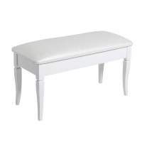 Банкетка Вивальди М с ящиком белый, ткань экокожа белый