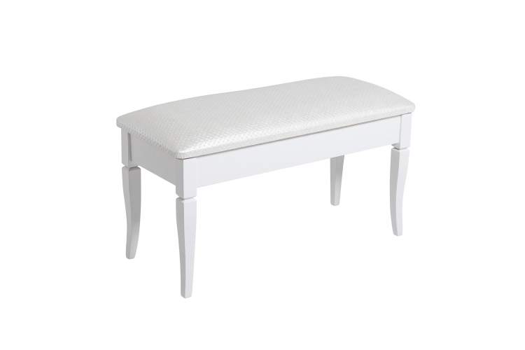 Банкетка Вивальди М с ящиком белый, ткань экокожа белый