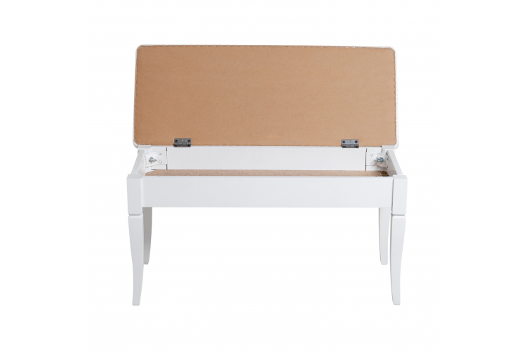 Банкетка Вивальди М с ящиком белый, ткань экокожа белый-5