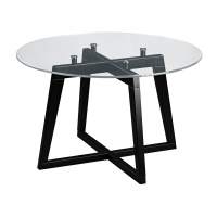 Журнальный стол Стол журнальный Рилле 445 венге/стекло прозрачное (круг)