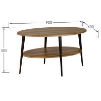 Стол журнальный BeautyStyle 29 дуб вотан/черный