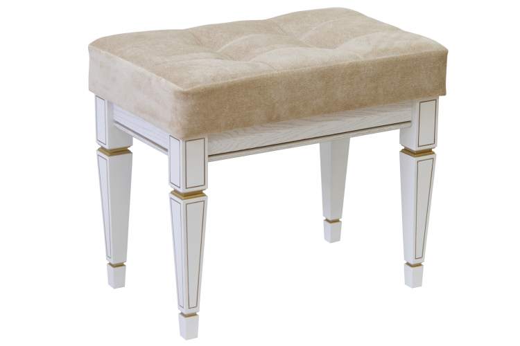 Банкетка Васко В 97Н белый ясень/золото