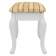 Банкетка Ретро с ящиком белый, ткань полоса бежевый