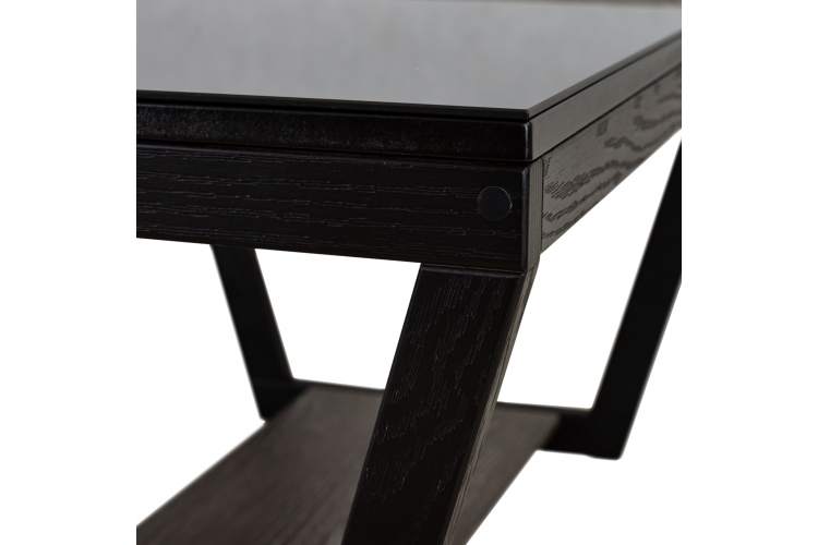 Стол журнальный BeautyStyle 31 дуб шоле графит/венге/стекло черное-5