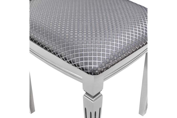 Банкетка Васко В 107Н белый/серебро, Атина серебро-2