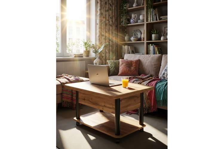 Стол-трансформер Джокер дуб вотан/черный-8