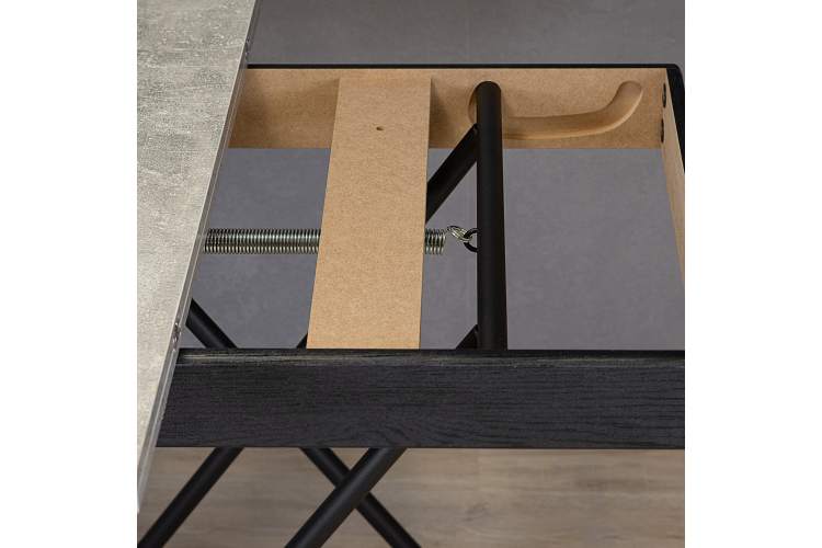 Стол-трансформер Лерон ателье светлое/черный-12