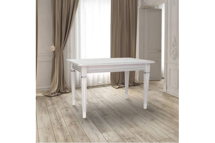 Стол обеденный Васко В 89Н белый/серебро 120*80-2