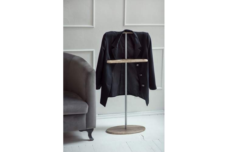 Вешалка костюмная Дэви 3 металлик/дуб крымский состаренный-8