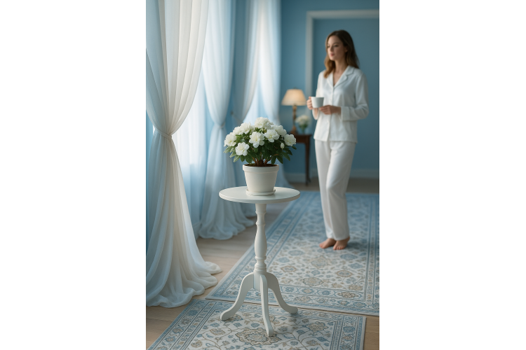 Подставка под цветы напольная П2 белый-9