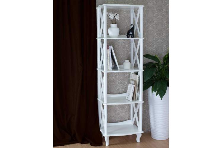 Этажерка-стеллаж Джульетта 4 уровня, молочный дуб Л-7