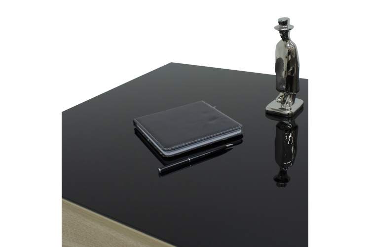 Стол журнальный BeautyStyle 26 сонома/стекло черное-4