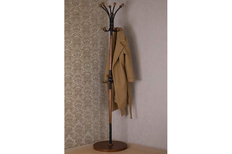Вешалка напольная Д 1 черный/ средне-коричневый-7