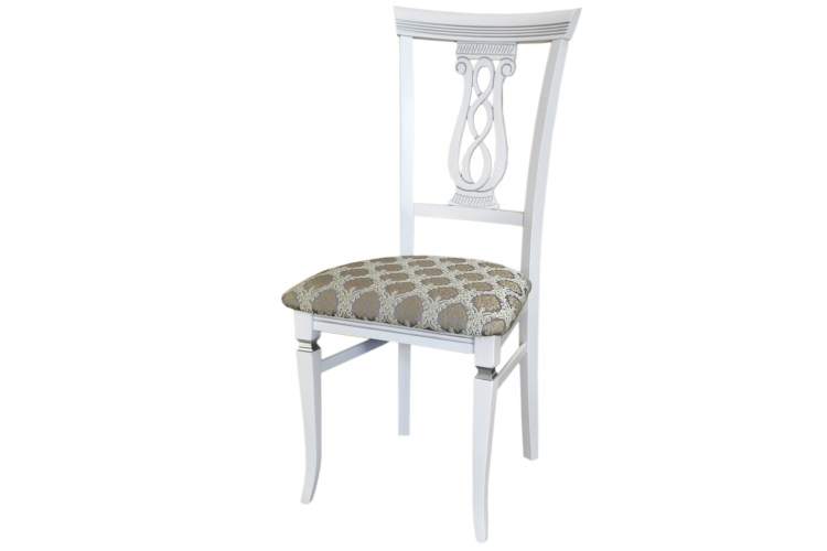 Стул Агнесс белый/серебро, Маркус серебро