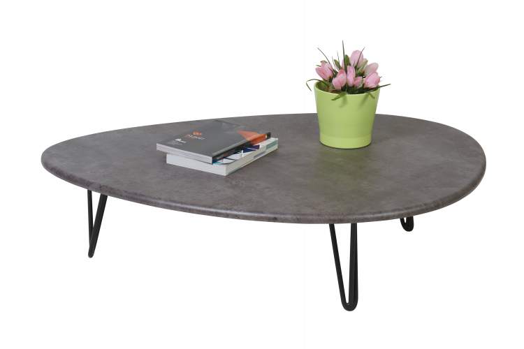 Стол журнальный Дадли серый бетон/чёрный-1