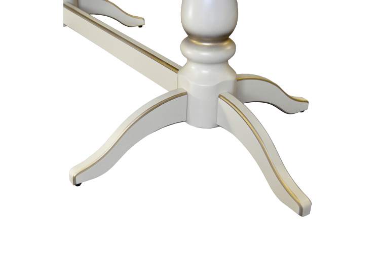 Стол обеденный Тарун 5 раздвижной слоновая кость/золото 190/250*84-2