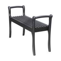 Скамья для прихожей с подлокотниками массив, каркас венге