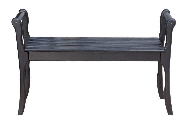 Скамья для прихожей с подлокотниками массив, каркас венге-1