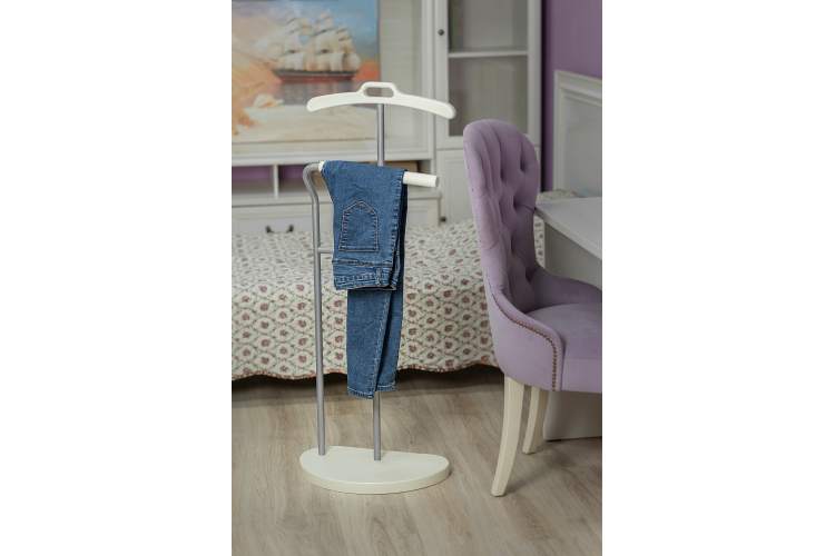 Вешалка костюмная Д 10 металлик/ слоновая кость-2