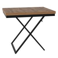 Стол-трансформер Манхэттен дуб вотан/черный в гостиную