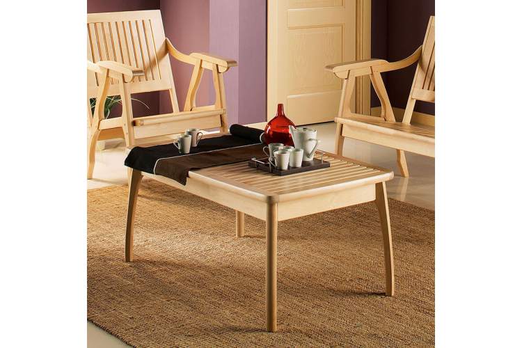 Стол журнальный Массив решетка бук-2