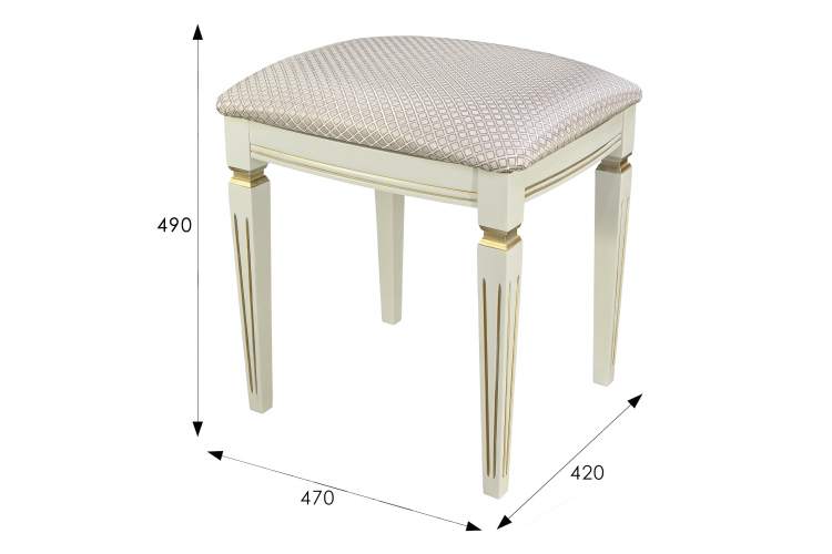 Банкетка Васко В 107Н слоновая кость/золото, Атина ваниль-6