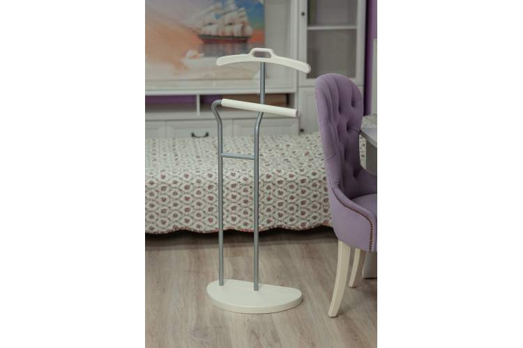 Вешалка костюмная Д 10 металлик/ слоновая кость-1