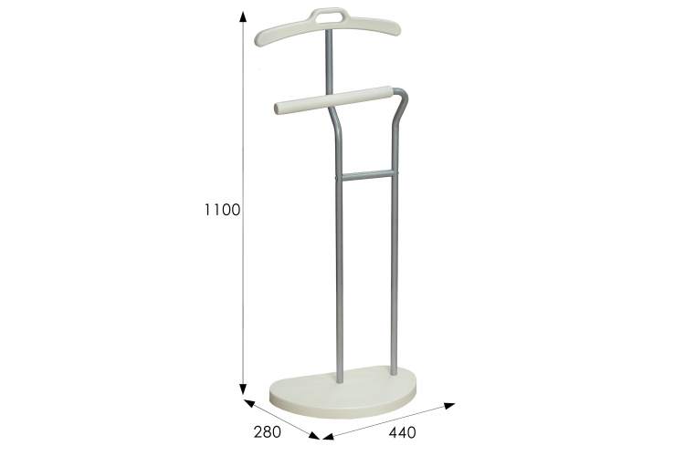 Вешалка костюмная Д 10 металлик/ слоновая кость-5