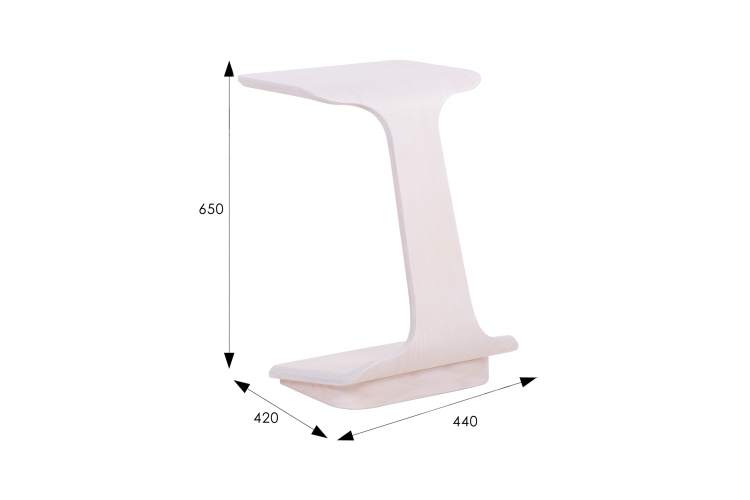 Стол журнальный приставной Неро 2 белый ясень-4